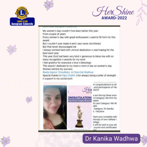 Dr Kanika Wadhwa