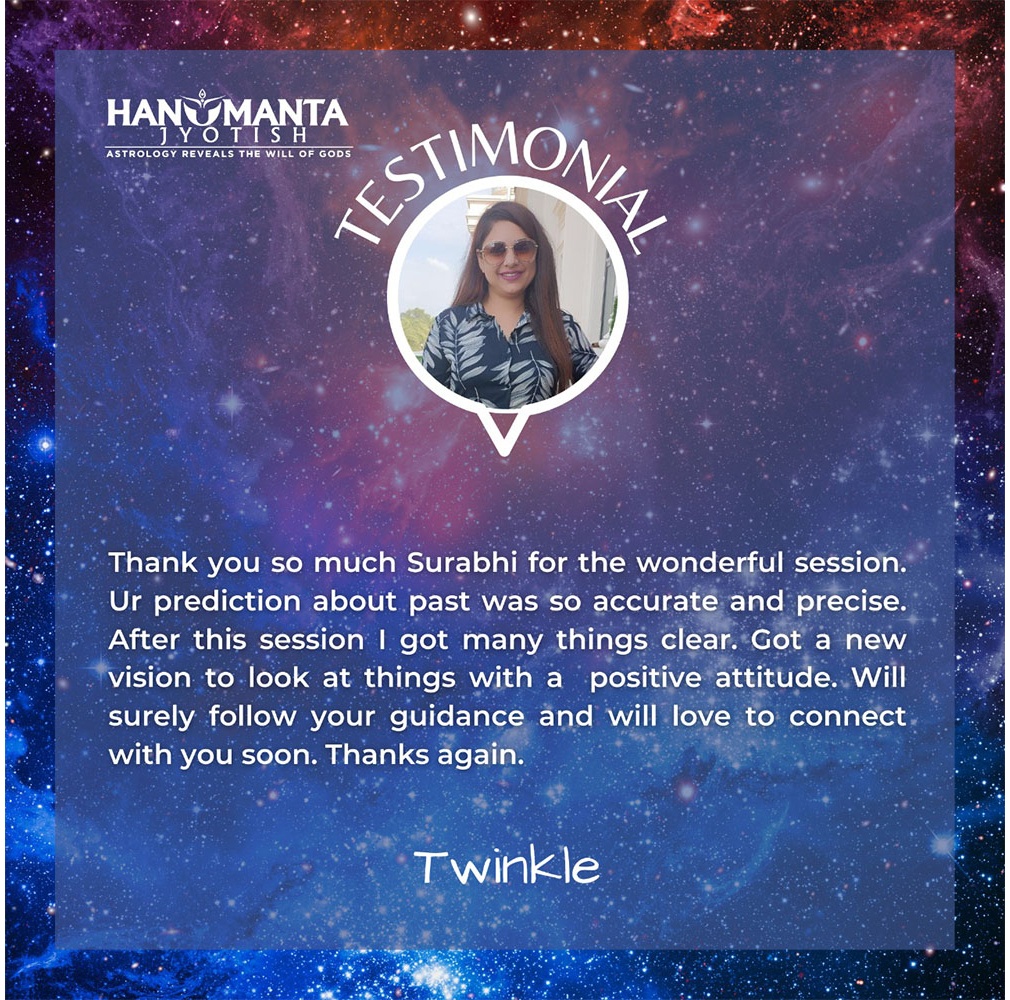 Hanumanta Jyotish - Testimonial